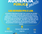 Convite Audiência Pública (LDO revisão PPA e LOA)